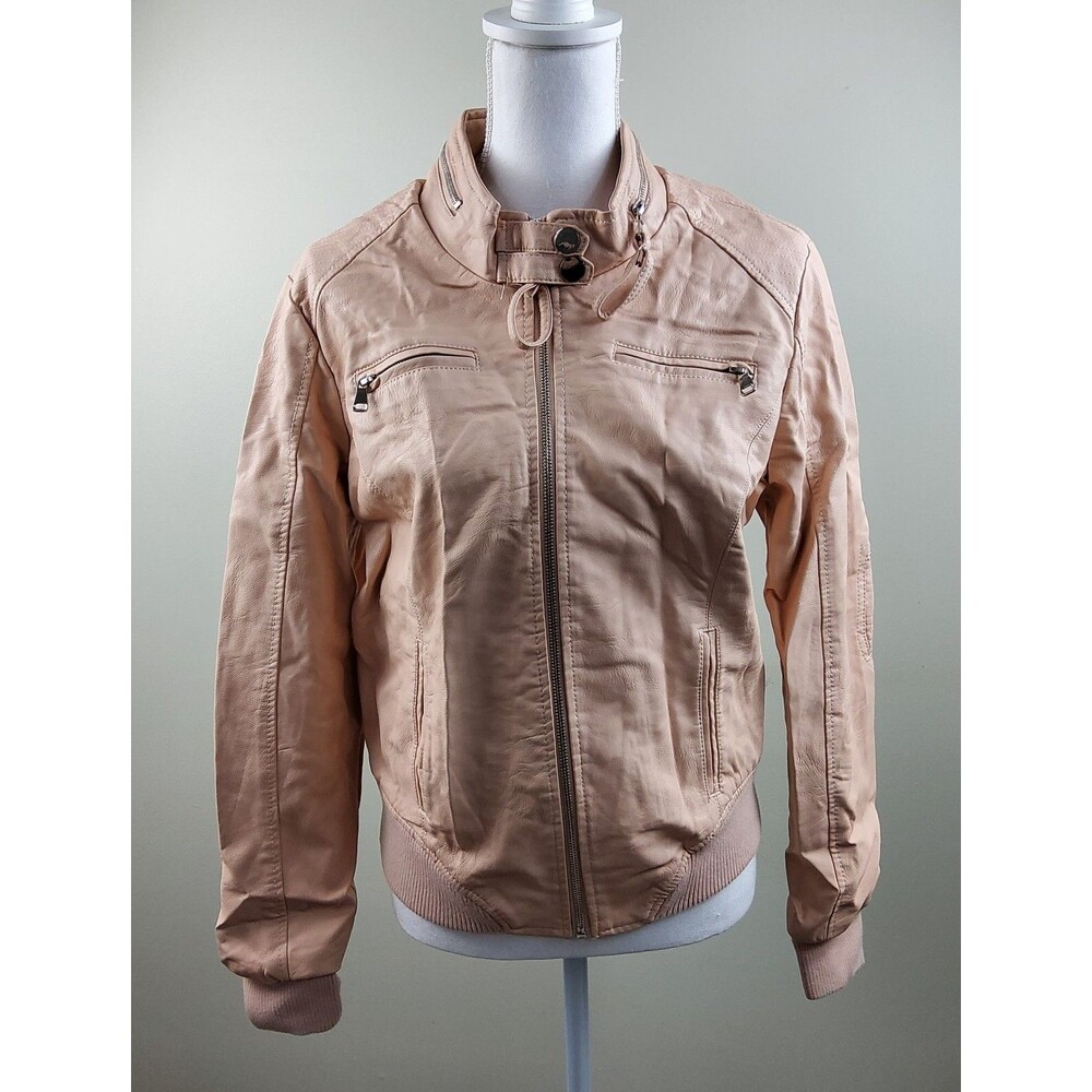 Ci Sono by Cavalini Women's Faux Vegan Leather Jacket Motorcycle Size XL